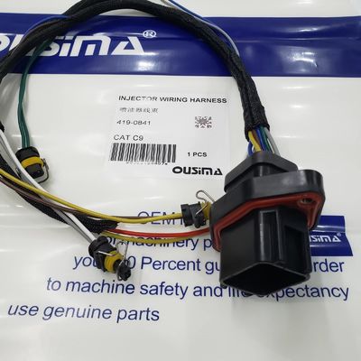 419-0841 Electric Fuel Injector Wiring Harness For  C9 Excavator